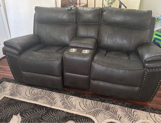 Reclining love sets with cup holders