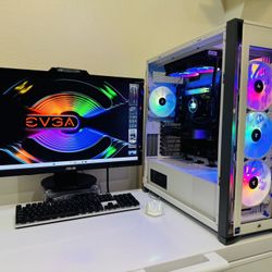 NEW 13th Gen Gaming PC 16 Core I5 @4,6GHz. RTX 3070 FE. 512G M2 /2T HDD, Wat Cooling. 32G DDR5. WIFI. Bluetooth, C-Port, USB 3,2. 850W  PSU. 27”Monit