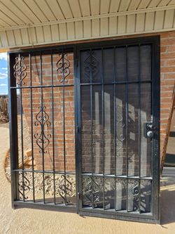 Wrought iron security door/window