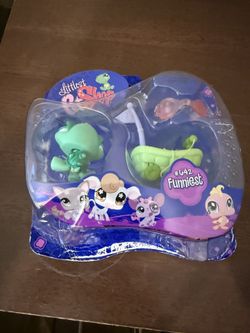 Littlest Pet Shop: Portable Pets - Funniest LPS #642 Turtle With Wagon 2007 NEW