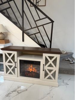 Fire place tv stand