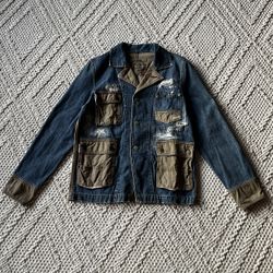 Hysteric Glamour Denim Reconstructed Distressed Japanese Button Up Jacket