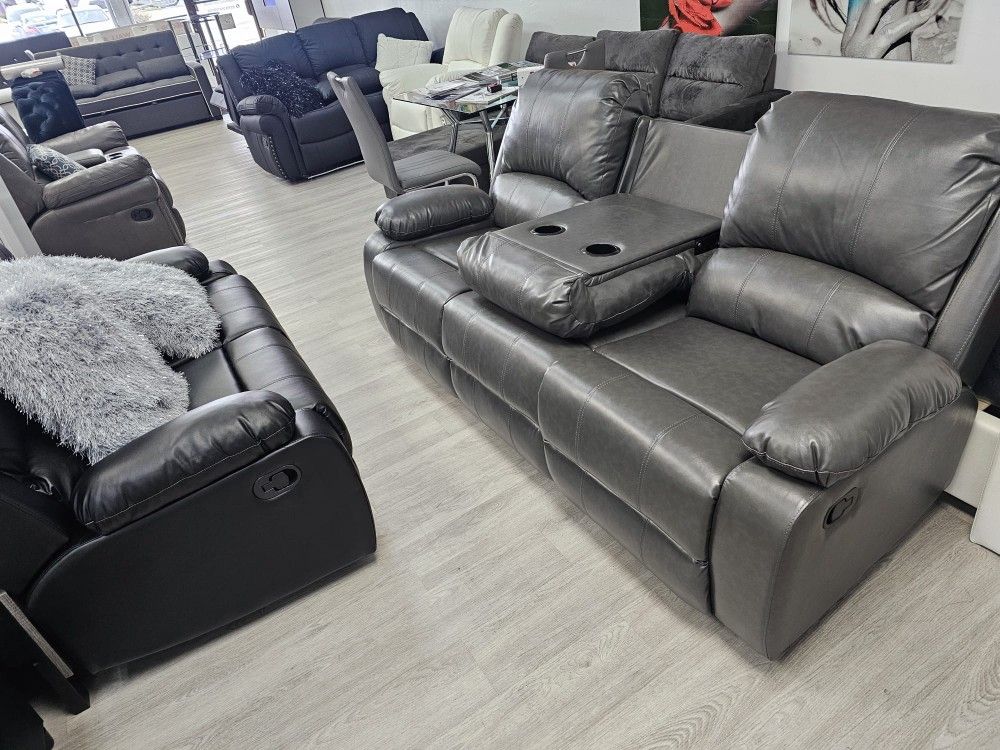 Recliner Sofa And Loveseat/ Set De Sofás Reclinables 