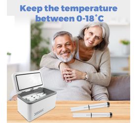 Portable Insulin Cooler Case with Pen Holders