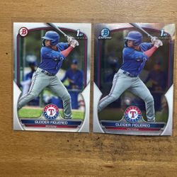 2023 BOWMAN GLEIDER FIGUEREO LOT OF 2 FIRST BOWMAN CARDS 