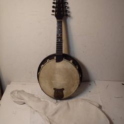 Vintage Banjo Mandolin 10-String Banjolin Musical Instrument