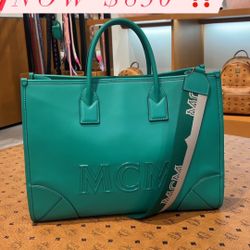 MCM München Large Top Handle Bag