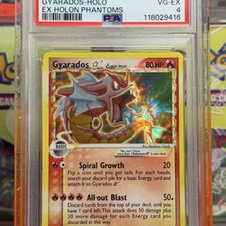 Gold Star Gyarados Pokemon Card