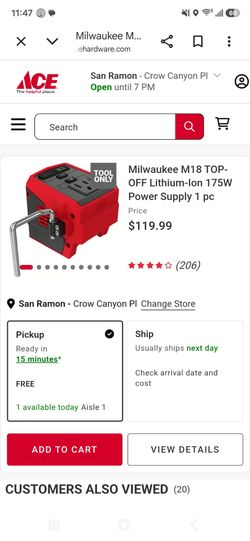 Milwaukee M18 TOP-OFF 175W Power Supply