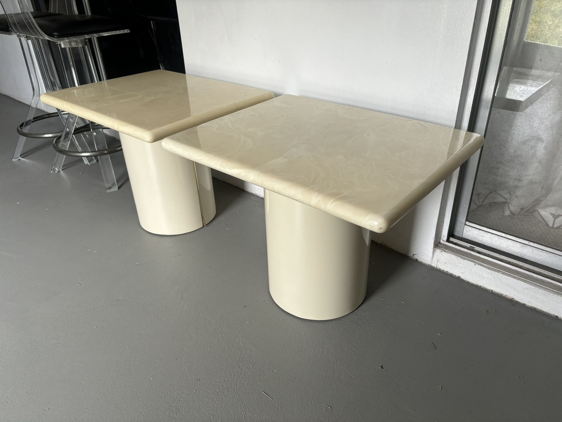 Pair of Postmodern Side Tables