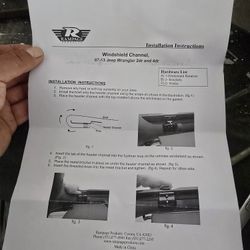 07 - 13 Jk Windshield Channel 