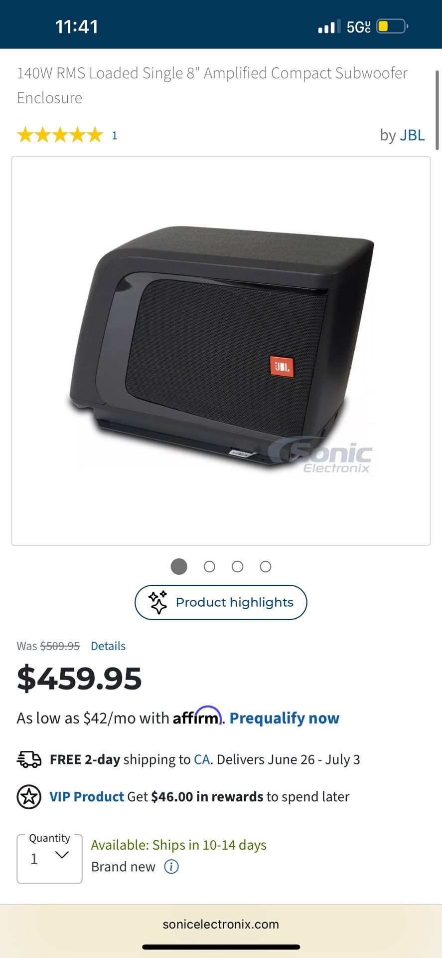Never Used Jbl Bass pro Micro All In One Sub