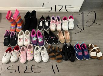 Bundle Shoes for girl size 11&12 $40 for everything some pairs are new