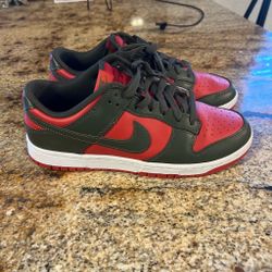 Nike Dunk Low Men’s Sneakers Black Red Casual Shoes Size 9