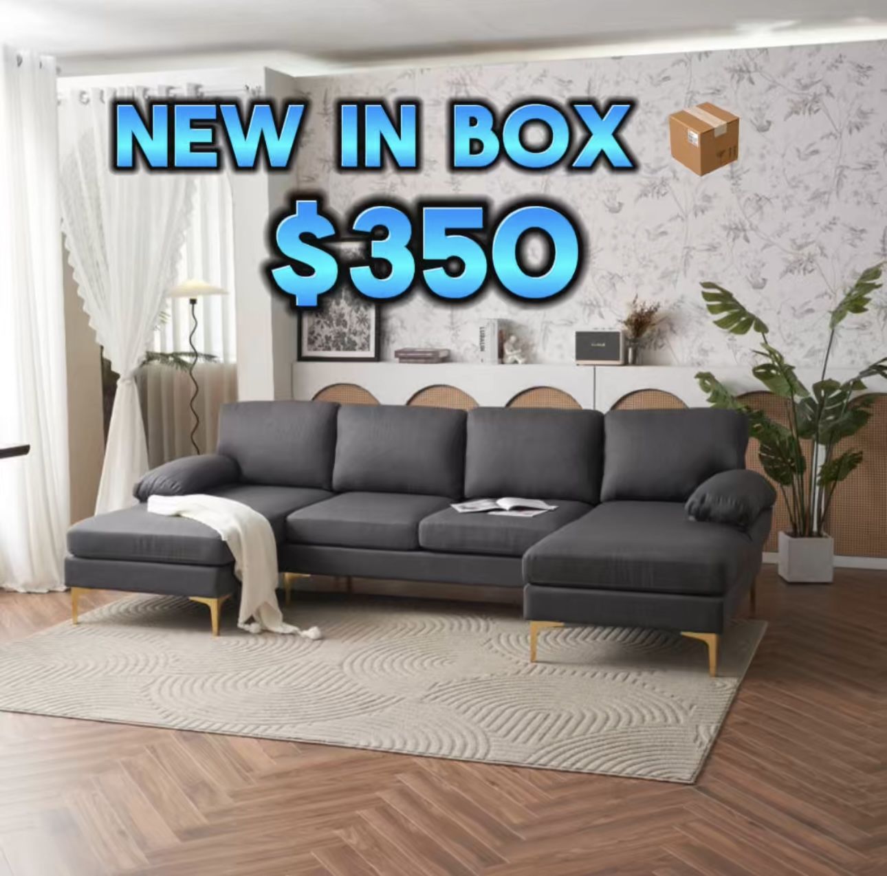 U Shape Sectional Couch 🛋️ Brand New Sealed In Box 📦 