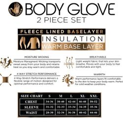 New Body Glove Fleece Lined Base Layer 2pc