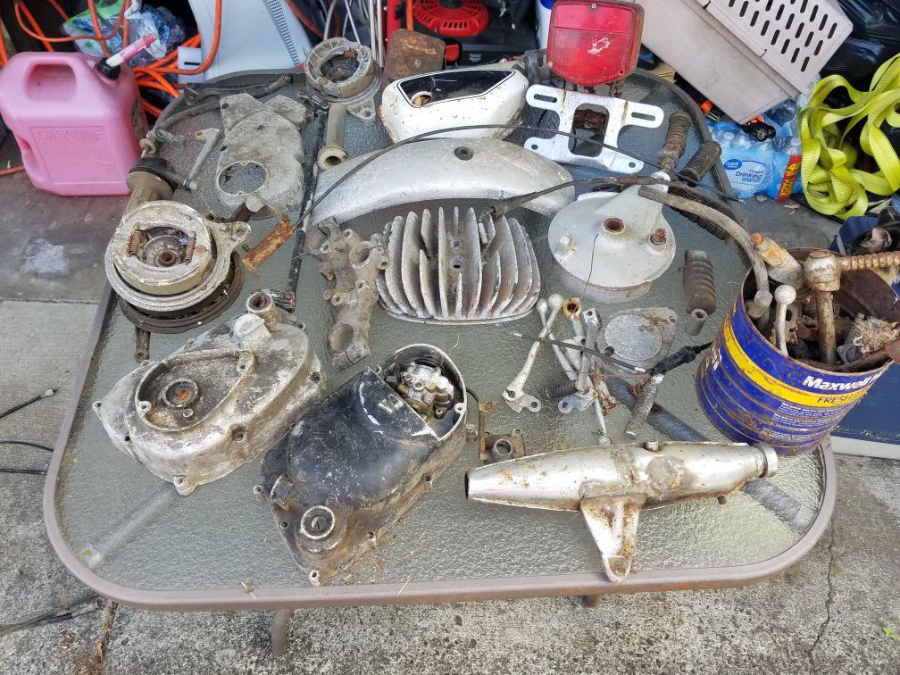 Old motorcycle parts