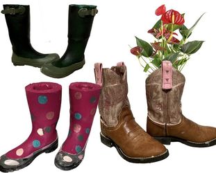 Concrete Boot Planters