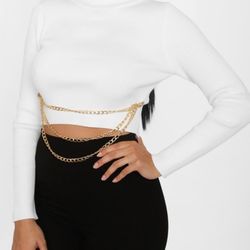 Crop Top With Long Sleeves