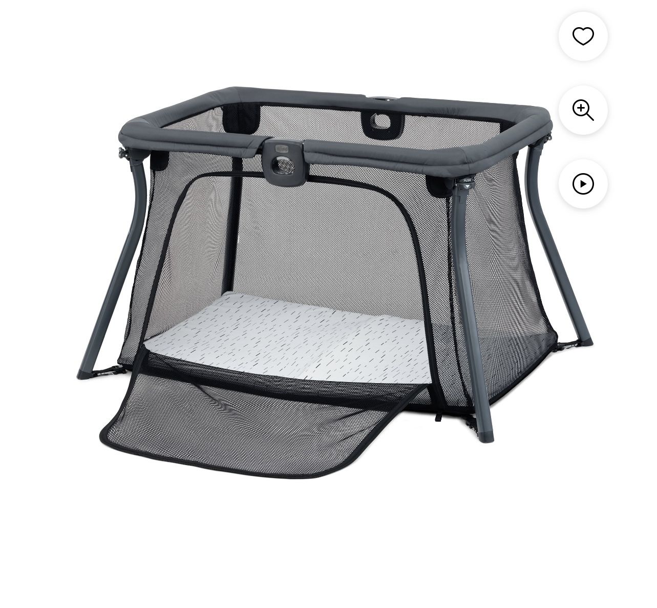 Chicco Alfa Lite Lightweight Travel Playard with Zip-off Mattress Cover and Carry Bag - Midnight (Navy)