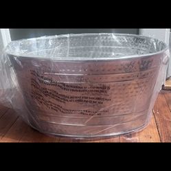 Sol Living Stainless Steel Beverage Tub, Ice Bucket with Handles