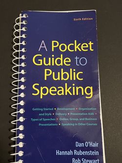 Pocket guide to public speaking (Sixth Edition)