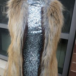 Ladies Faux Fur Sleeveless Vest