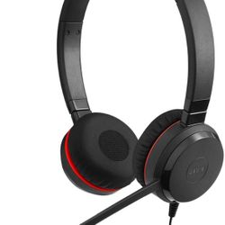 Jabra Evolve 30 II Wired Headset, Stereo, UC-Optimized – Telephone Headset with Superior Sound for Calls and Music – 3.5mm Jack/USB Connection – Pro H