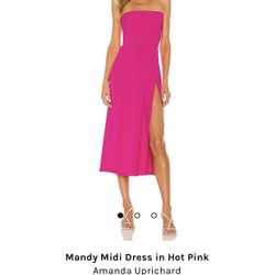 REVOLVE Mandy Midi Dress in Hot Pink | Amanda Uprichard