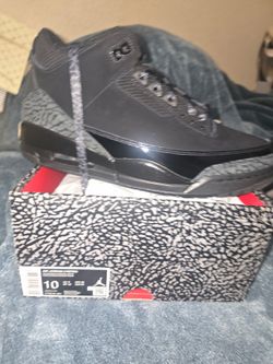 Nike Air Jordan 3 Retro Black Cat size 10