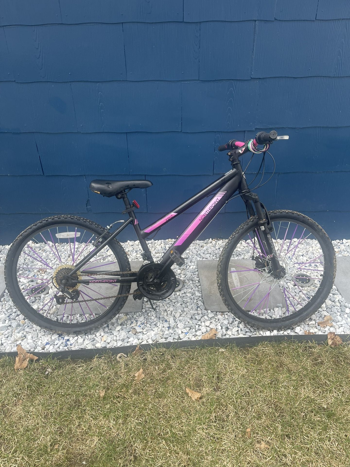 Kent 24" Northpoint Girl's Mountain Teen Bike, Black/Pink/Purple