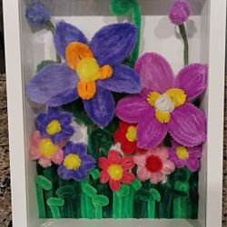 Artificial Flower In Shadow Box