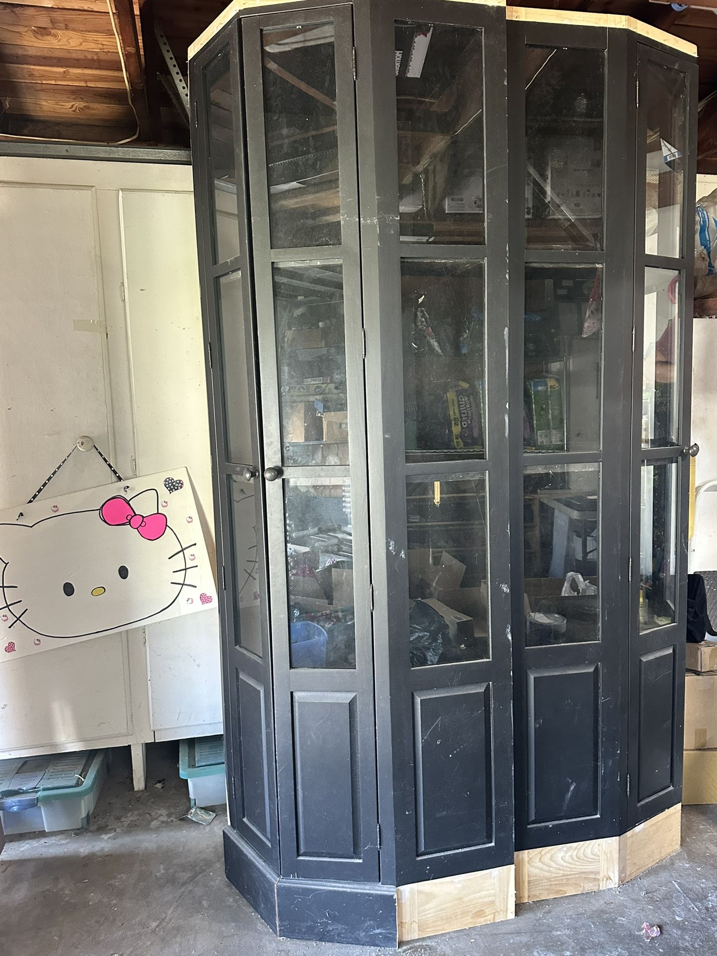 Cabinetry. Only One Side. With Glass Doors