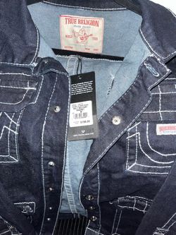 True Religion Big T Military Denim Shacket Size M