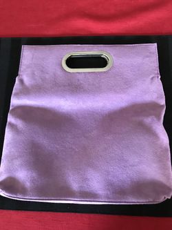 Clinique lilac colored cosmetic bag