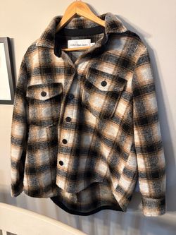 Calvin Klein Jeans Plaid Wool Shacket