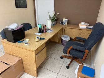 Office furniture, desks, chairs, filing cabinets storage