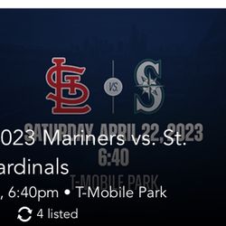 4 Mariners Vs Cardinals Tickets Luis Castillo