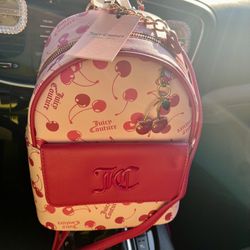 cherry on top juicy couture backpack- baby pink 