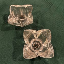 Glass candle holders