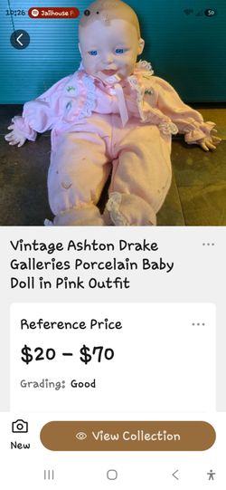 Ashton Drake Porcelain Baby Doll Pink Outfit