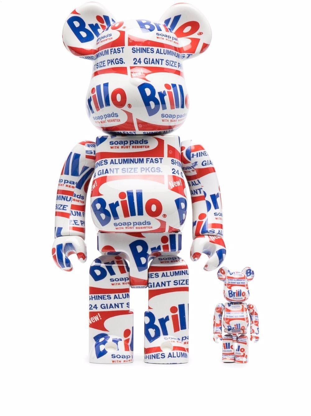 Brillo - Andy Warhol Bearbrick 400% & 100% Combo By Medicom