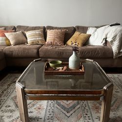 Vintage Glass Coffee Table 