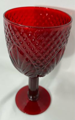 FREE Red Textured Glass Goblet / Decorative Wine Glass