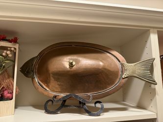 Copper Serving Dish For Fish