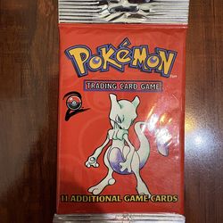 Pokemon Base Set 2 Booster Pack LONG CRIMP Mewtwo Art! Brand New/Sealed! 🔥