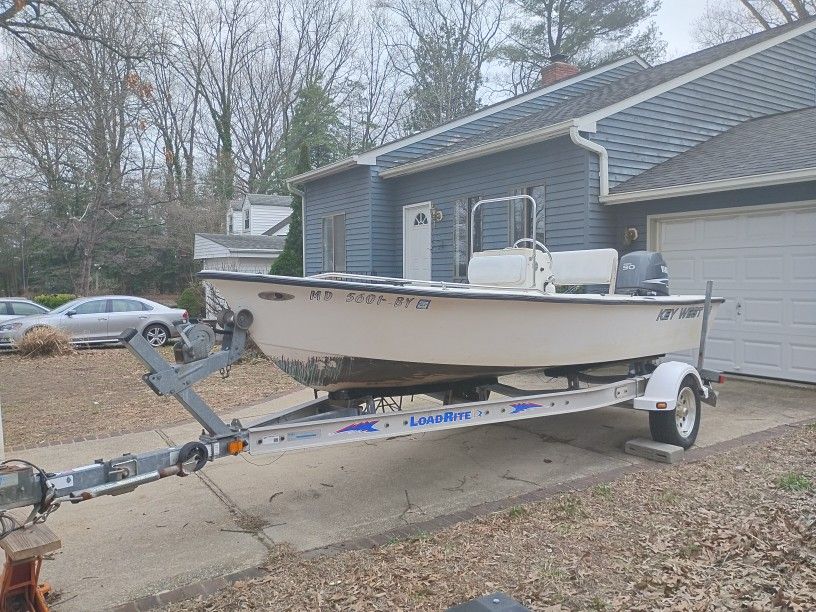 Key West Center Console With Aluminum I-beam Load Right Trailer