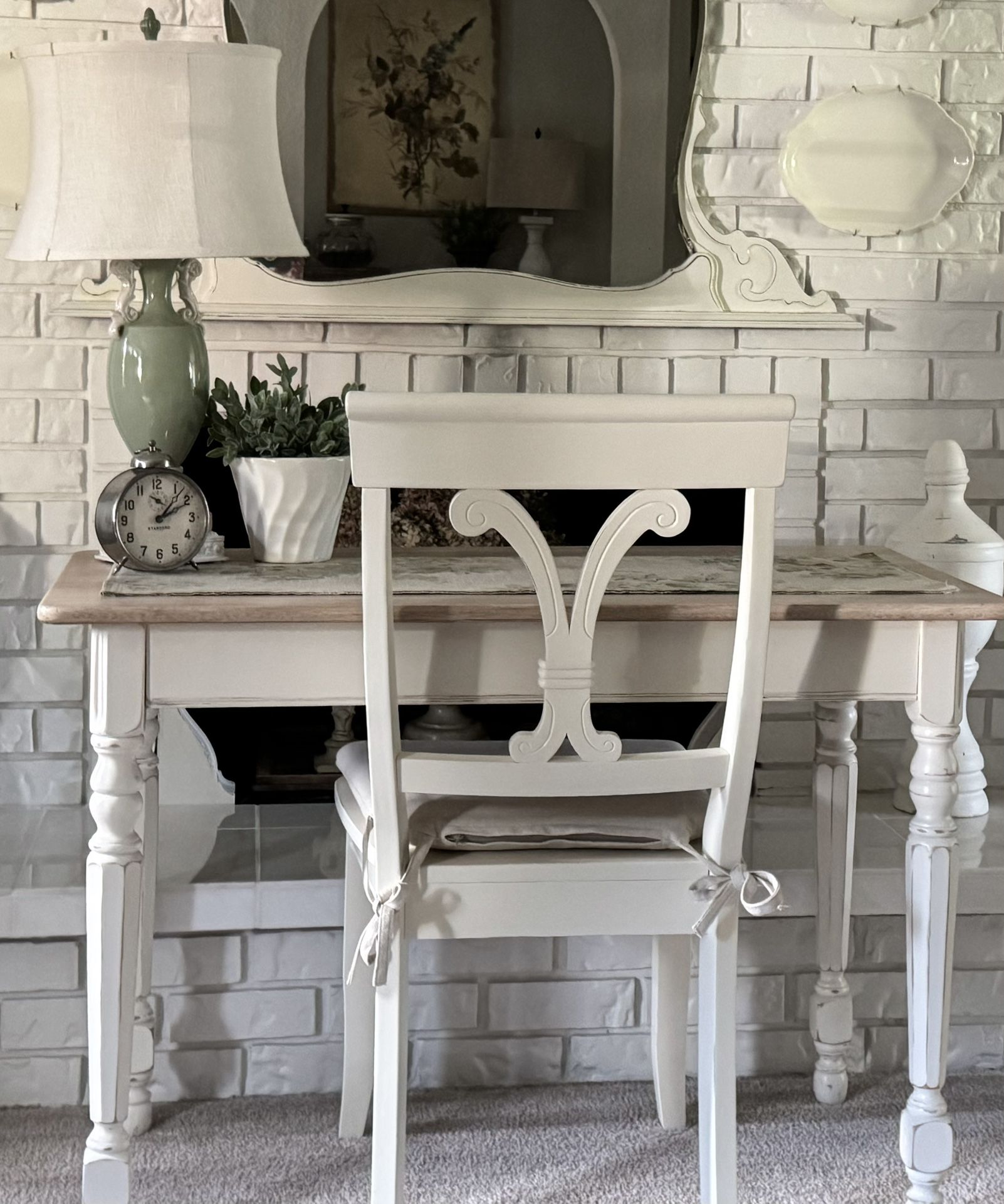 Vintage Farmhouse Table•Desk•Just Refinished•Solid Wood• Table Only•