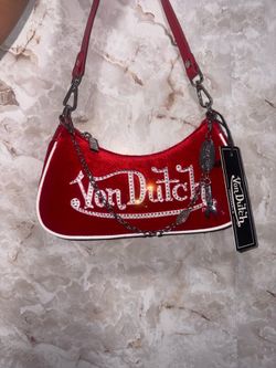 Red Velvet Von Dutch Bag