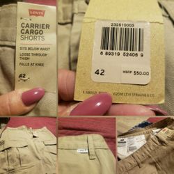 BRAND NEW LEVI CARGO SHORTS SZ 42